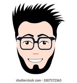 Isolated hipster avatar image vector illustration design