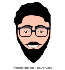Isolated hipster avatar image vector illustration design