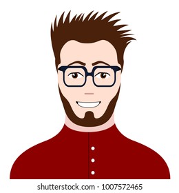 Isolated hipster avatar image vector illustration design