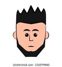 Isolated hipster avatar image. Vector illustration design