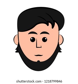 Isolated hipster avatar image. Vector illustration design