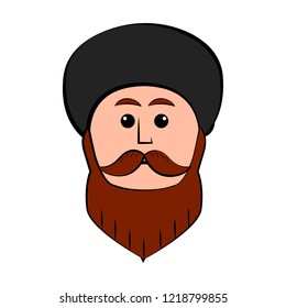 Isolated hipster avatar image. Vector illustration design