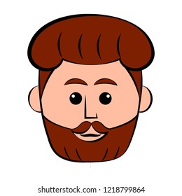 Isolated hipster avatar image. Vector illustration design