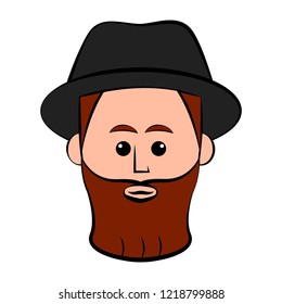 Isolated hipster avatar image. Vector illustration design