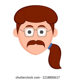 Isolated hipster avatar image. Vector illustration design