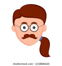 Isolated hipster avatar image. Vector illustration design