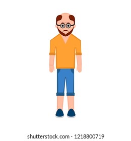 Isolated hipster cartoon character. Vector illustration design