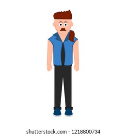 Isolated hipster cartoon character. Vector illustration design