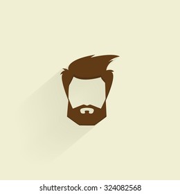 Isolated hipster icon on a white background