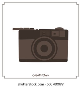 Isolated hipster icon on a white background, Vector illustration
