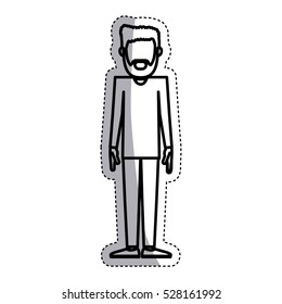 Isolated hipster man design