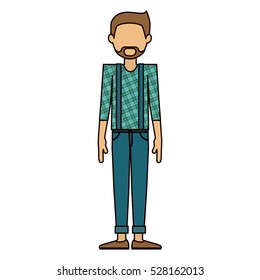 Isolated hipster man design