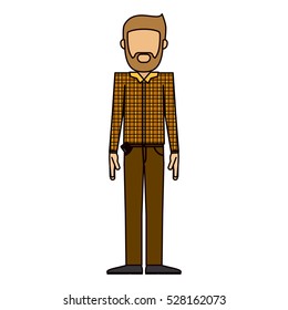 Isolated hipster man design