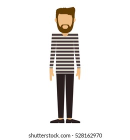 Isolated hipster man design