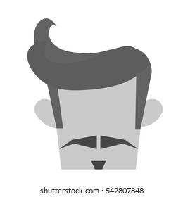 Isolated hipster man design