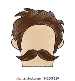 Isolated hipster man design