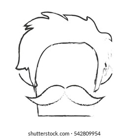 Isolated hipster man design