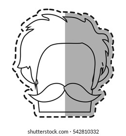Isolated hipster man design