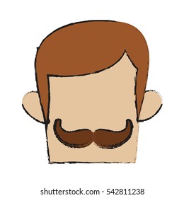 Isolated hipster man design