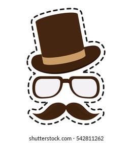 Isolated hipster style design