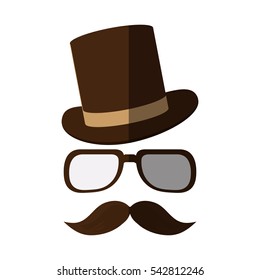 Isolated hipster style design