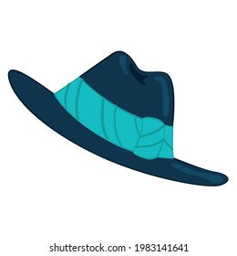 Isolated hipster trendy hat sketch