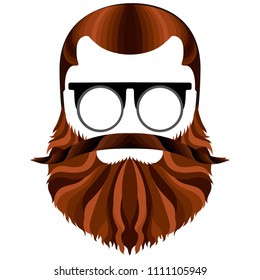 Isolated hipsterman avatar