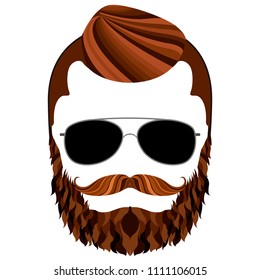 Isolated hipsterman avatar