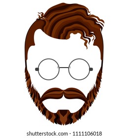 Isolated hipsterman avatar