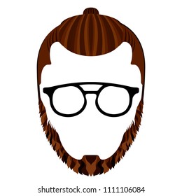 Isolated hipsterman avatar