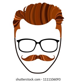 Isolated hipsterman avatar