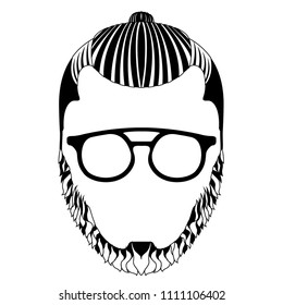 Isolated hipsterman avatar