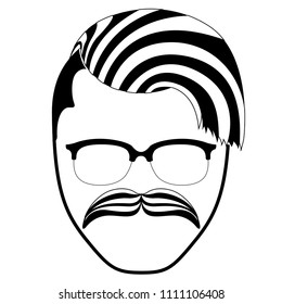 Isolated hipsterman avatar