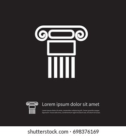 Isolated History Icon. Pillar Vector Element Can Be Used For Pillar, History, Column Design Concept.
