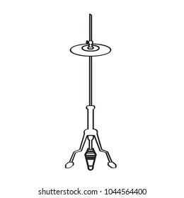 Isolated hit hat icon. Musical instrument