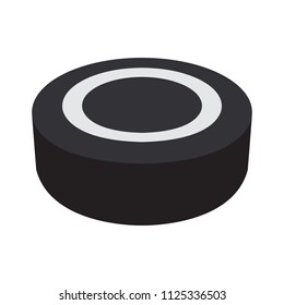Isolated hockey puck icon