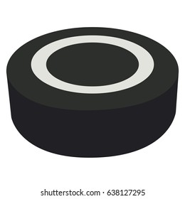 Isolated hockey puck on a white background, Vector illustration