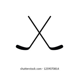 Isolated hockey stick ice sport equipment symbol