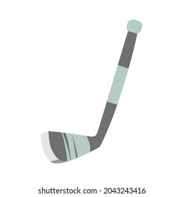 Palo de hockey aislado. Ilustración vectorial aislada en fondo blanco. Hockey sobre hielo. Deporte. Usar para imprimir, icono, elemento de composición, pancarta, cartel, etc.