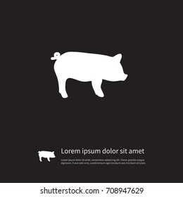 Isolated Hog Icon. Swine Vector Element Can Be Used For Hog, Swine, Pig Design Concept.