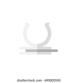 Isolated Holder Flat Icon. Conduit Vector Element Can Be Used For Pipe, Holder, Plumbing Design Concept.