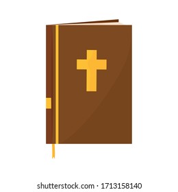 Isolated holy bible. Book icon - Vector illustration