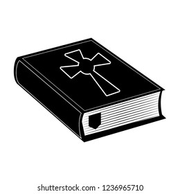 Isolated holy bible silhouette. Vector illustration design