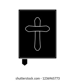 Isolated holy bible silhouette. Vector illustration design