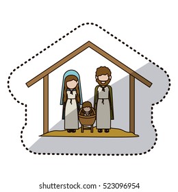 Isolated holy family design
