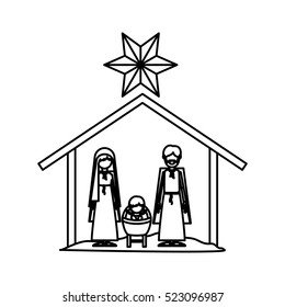 Isolated holy family design