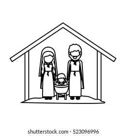 Isolated holy family design