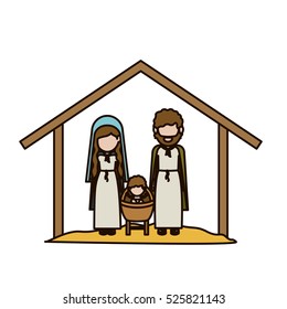 Isolated holy family and nativity design