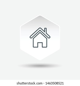 isolated home icon vector. modern 3d icon button. 