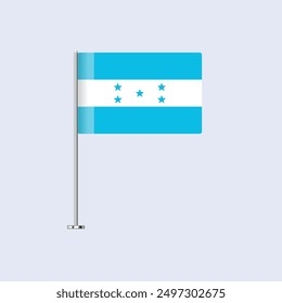 Bandera de mesa aislada de Honduras en poste, diseño de Vector de bandera hondureña para impresión y Web